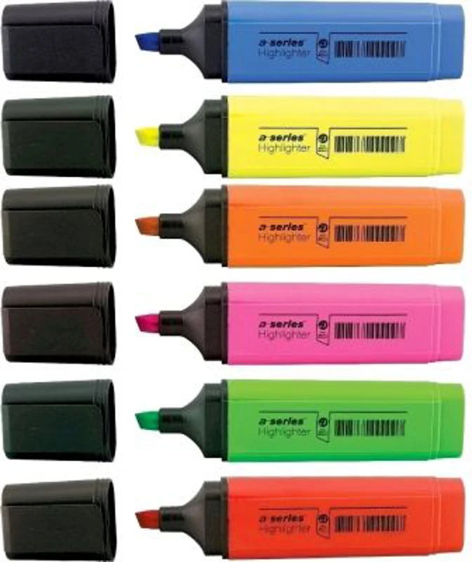 Textmarker A-series, varf 1-5 mm, 8 culori/set