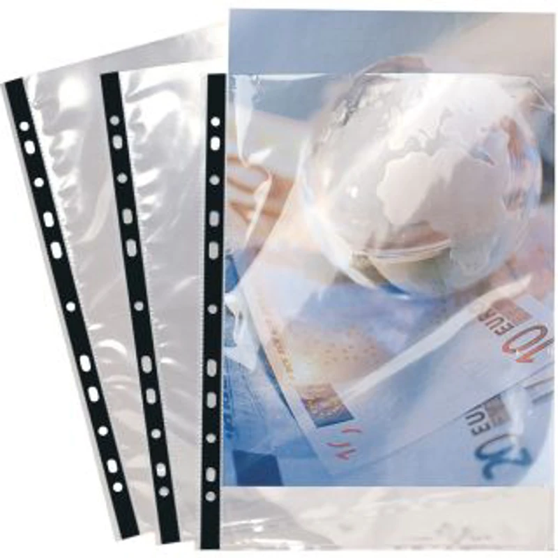 File de protectie Exacompta Cristal, grosime 90 microni, 10 bucati/set