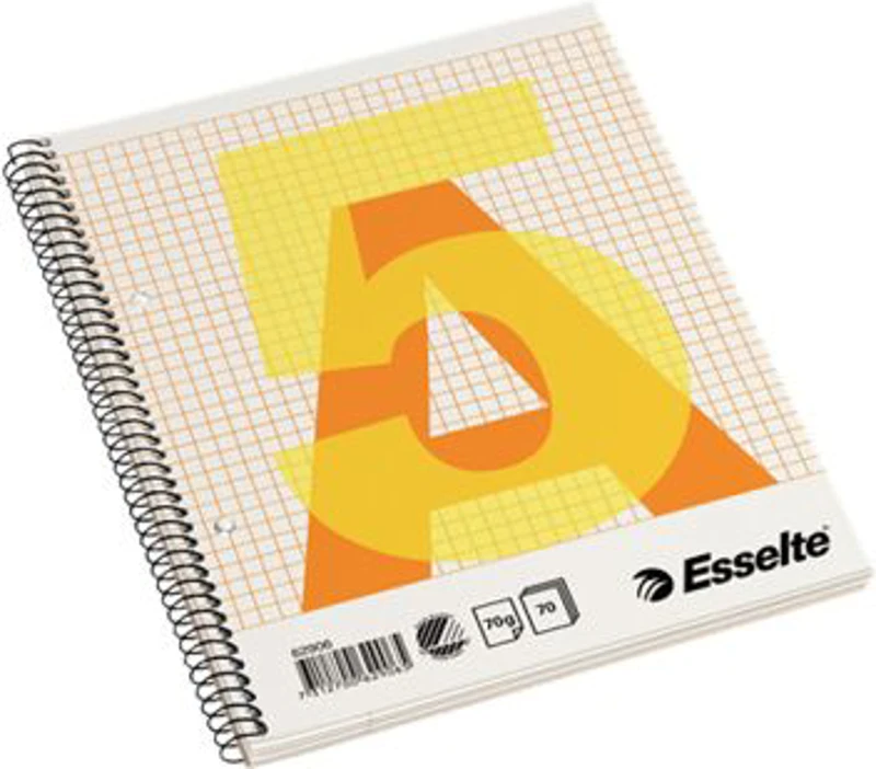 Caiet de birou cu spira, Esselte, A5, matematica, 70 de coli