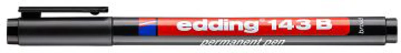 Marker permanent Edding 143 OHP, varf 3 mm, negru