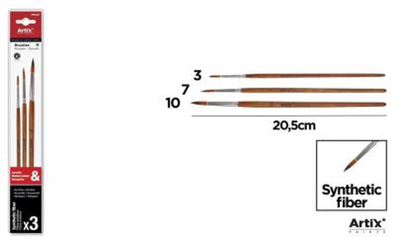 Set 3 pensule Main Paper, numarul 3, 7, 10