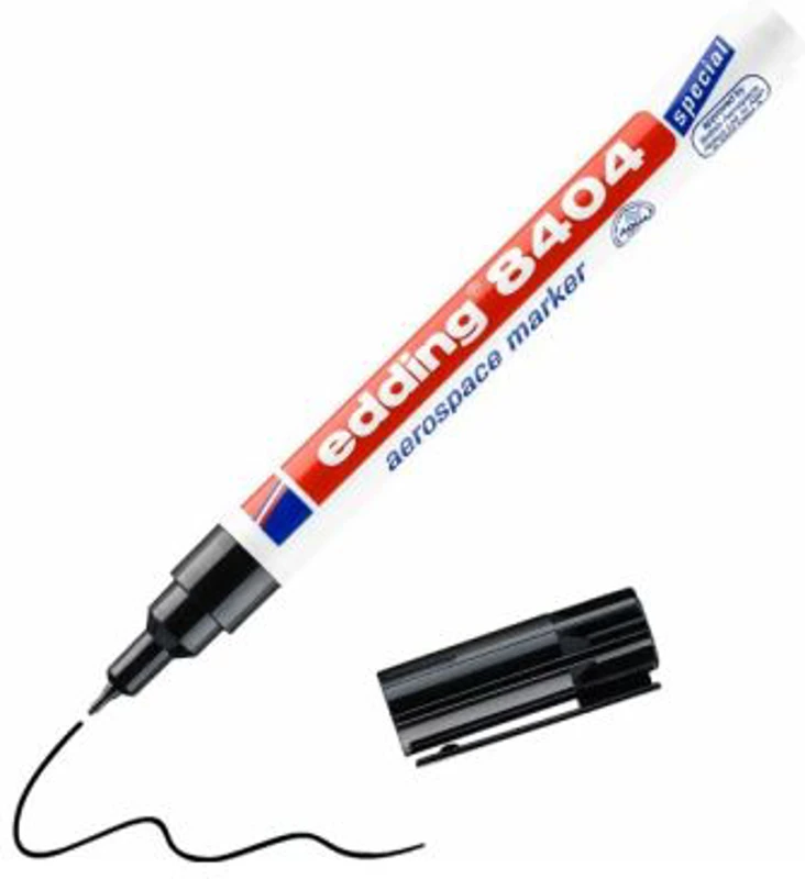 Marker Edding 8404 Aerospace, permanent, corp plastic, varf rotund, 0. 75 mm, negru