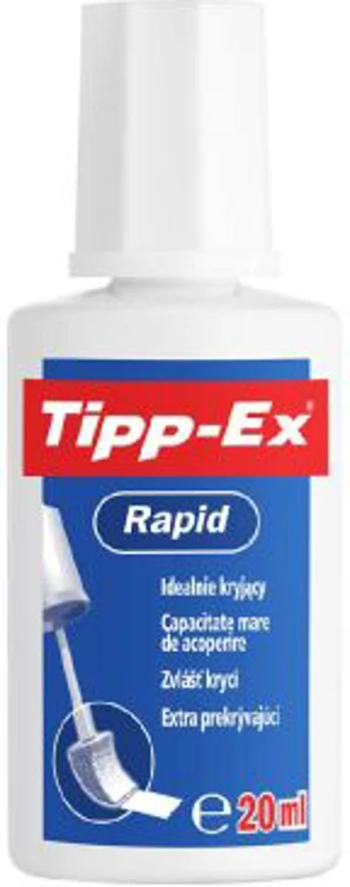 Fluid corector Tipp-Ex Rapid, pe baza de solvent cu bure, 20ml