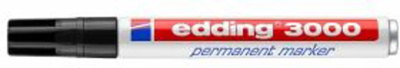 Marker permanent Edding 3000, varf 1. 5-3 mm, negru