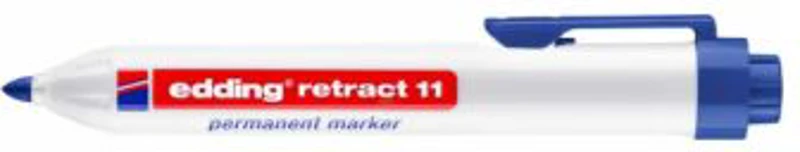 Marker permanent Edding retract 11, corp din plastic, varf rotund, 1. 5-3 mm, albastru