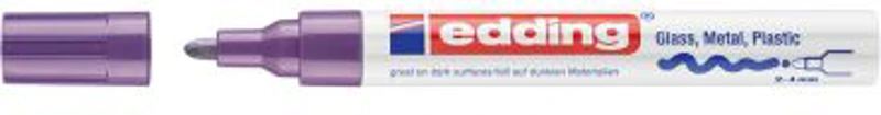 Marker Edding 750, cu vopsea, corp metalic, varf 2-4 mm, violet
