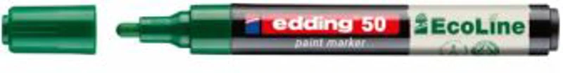 Marker cu vopsea pe baza de apa edding Ecoline 50, corp din plastic reciclat, varf rotund, 2-3 mm, verde