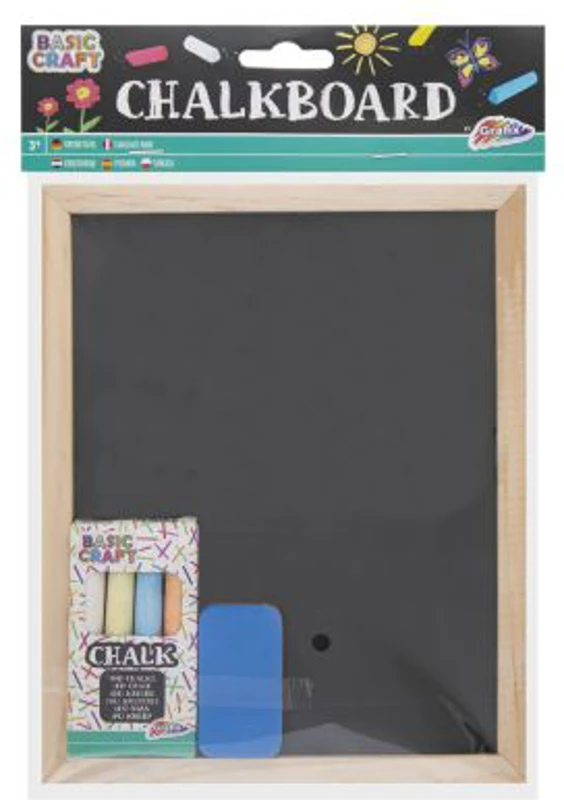 Tablita neagra Creative Craft, 20x16 cm, 4 crete si burete