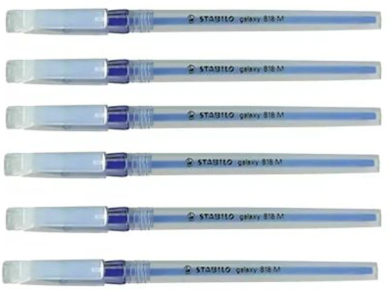 Pix fara mecanism Stabilo Galaxy 818, M, 0.45 mm, 6 bucati/blister eco, albastru
