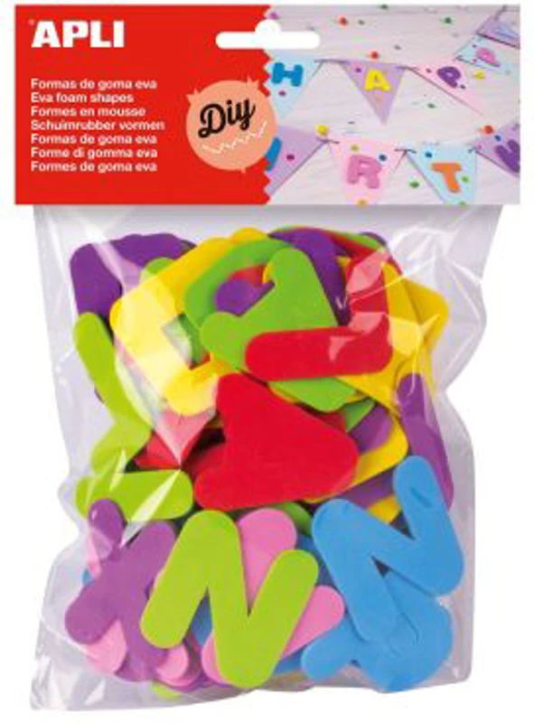 Set Litere, diverse culori, 104 bucati/set