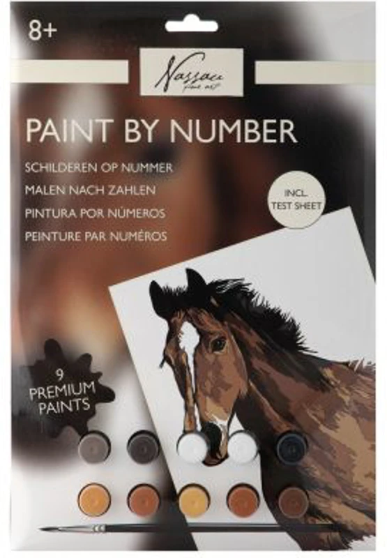 Pictura pe numere Creative Craft, 33x23 cm, model horse