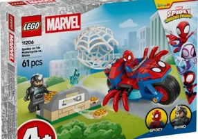 LEGO Marvel Super Heroes. Spidey pe motocicleta vs Rhino 11206, 61 piese