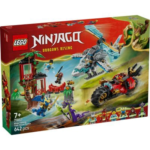 LEGO NINJAGO. Lupta la casa din copac cu vehicule ninja 71857, 642 piese