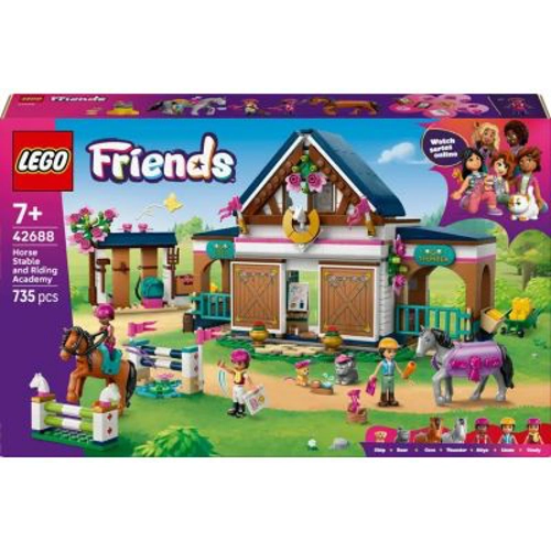 LEGO Friends. Grajd de cai si academie de echitatie 42688, 735 piese