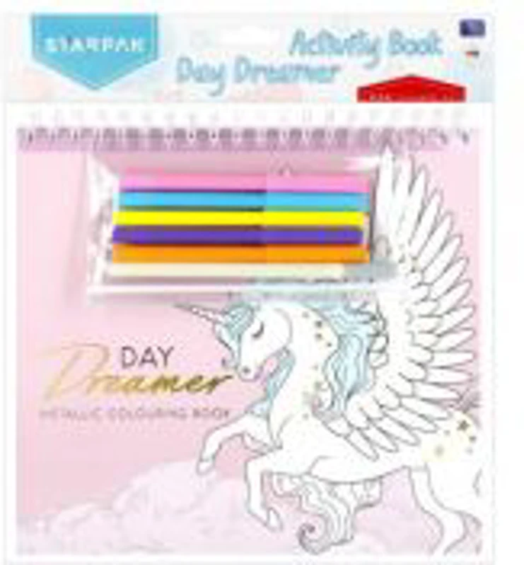 Set creativ Carte cu activitati, Day Dreamer, cu 5 carioci, 1 liner, Starpak