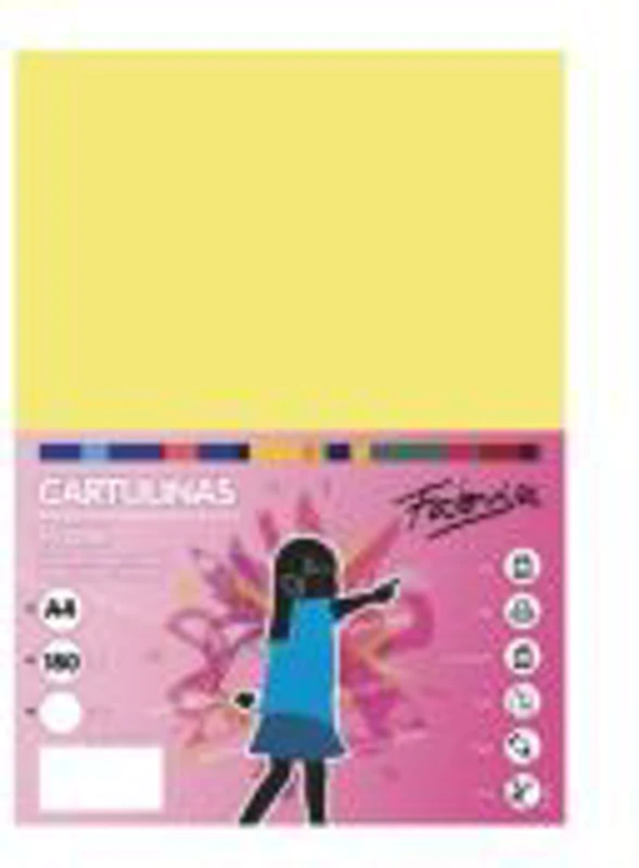 Carton colorat A4 Fabrisa 15511, 180g/mp, galben pastel, top 250 coli