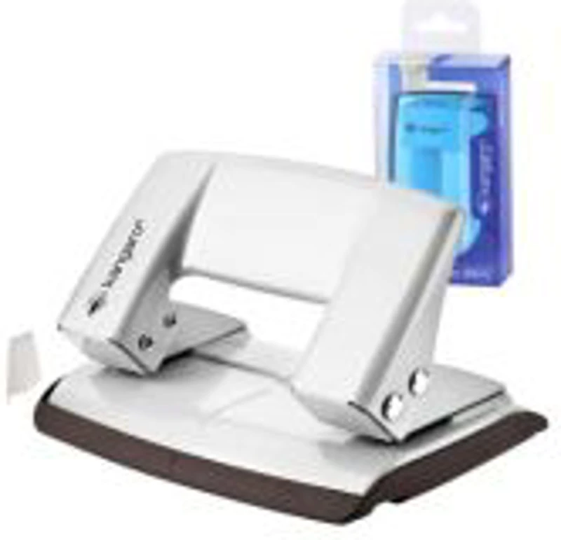 Perforator Kangaro AION-10G/S, 10 coli, metalic, alb metalizat, blister
