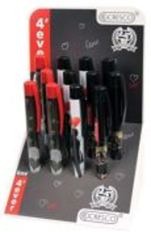Stilou Cresco Love 4Ever E280092-R, penita iridium, alimentare rezerve, corp plastic diverse culori, model inimi