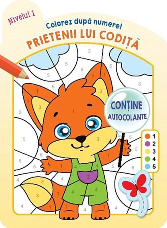 Prietenii lui Codiță. Nivelul 1. Colorez după numere - Paperback brosat - *** - Prut