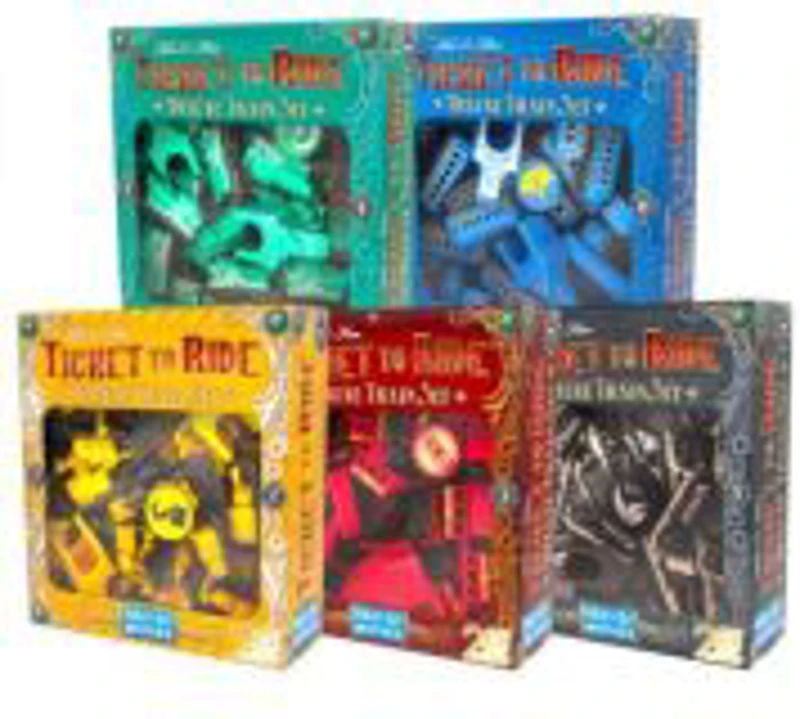 Ticket to ride, set accesorii Editie Deluxe Aniversara 20 ani, diverse culori