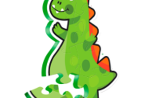 PUZZLE DIN SPUMA EVA, MAXI CU 10 PIESE, VERDE, PUEDO