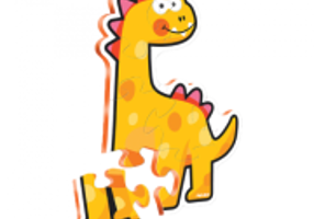 PUZZLE DIN SPUMA EVA, MAXI CU 10 PIESE, PORTOCALIU, PUEDO