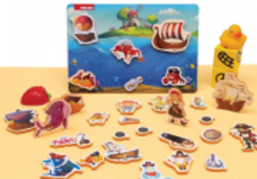 JOC MAGNETIC DIN SPUMA EVA, PIRATI, PUEDO