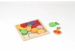 PUZZLE DIN LEMN CU FRUCTE, 12 PIESE