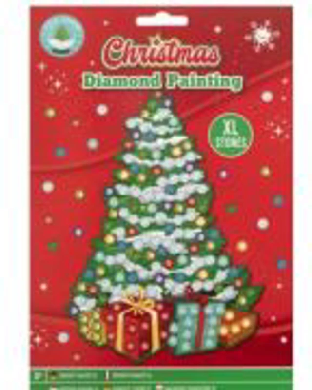 Set creativ cu tematica Craciun, Diamond Painting, Brad
