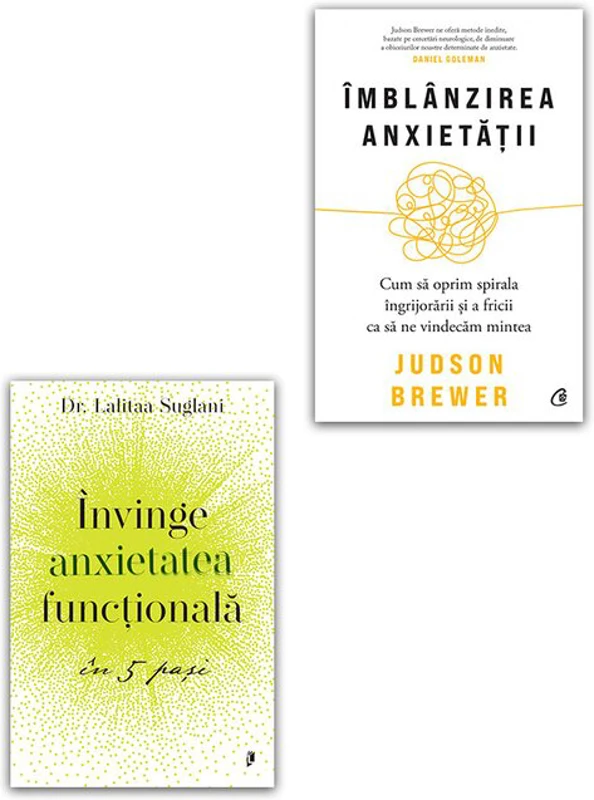 Pachet Invinge anxietatea functionala in 5 pasi + Imblanzirea anxietatii. Set 2 carti