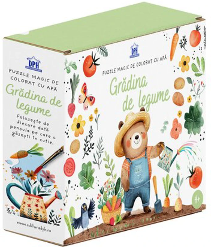 Gradina de legume - Puzzle magic de colorat cu apa
