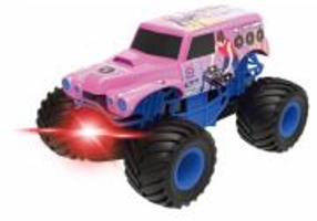 MASINUTA CU LUMINI, SUNETE SI FRICTIUNE, SCARA 1/24, 19CM, ROZ