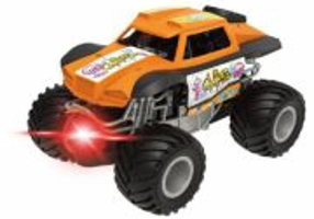 MASINUTA CU LUMINI, SUNETE SI FRICTIUNE, SCARA 1/24, 19CM, PORTOCALIU