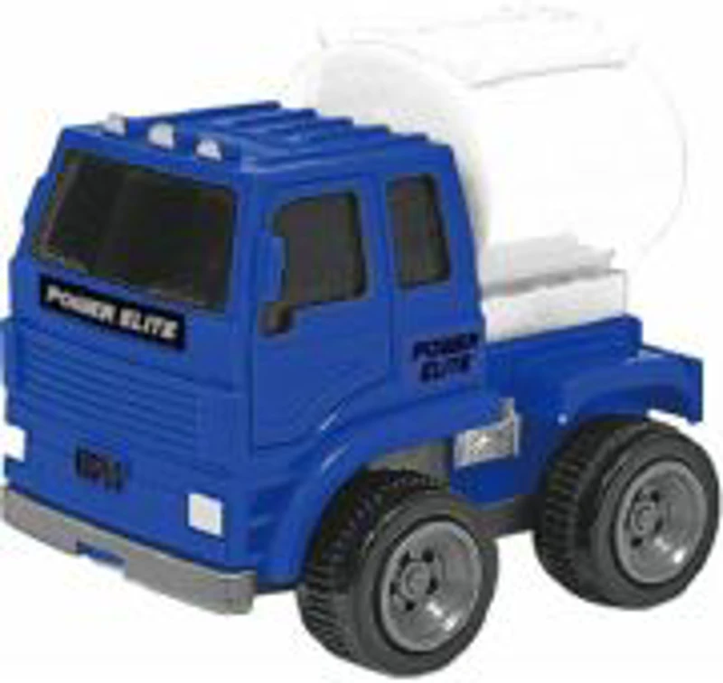 VEHICULE CU FRICTIUNE, SCARA 1/43, 10CM, AUTOCISTERNA ALBASTRA