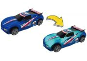 MASINUTA CU LUMINI, SUNETE SI SISTEM PULLBACK RACER, SCARA 1/24, ALBASTRU