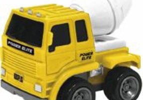 VEHICULE CU FRICTIUNE, SCARA 1/43, 10CM, BETONIERA GALBENA