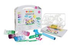 Plastilina moale Morocolor Primo, 5 x 100 g, gluten-free, cu matrita bicicleta