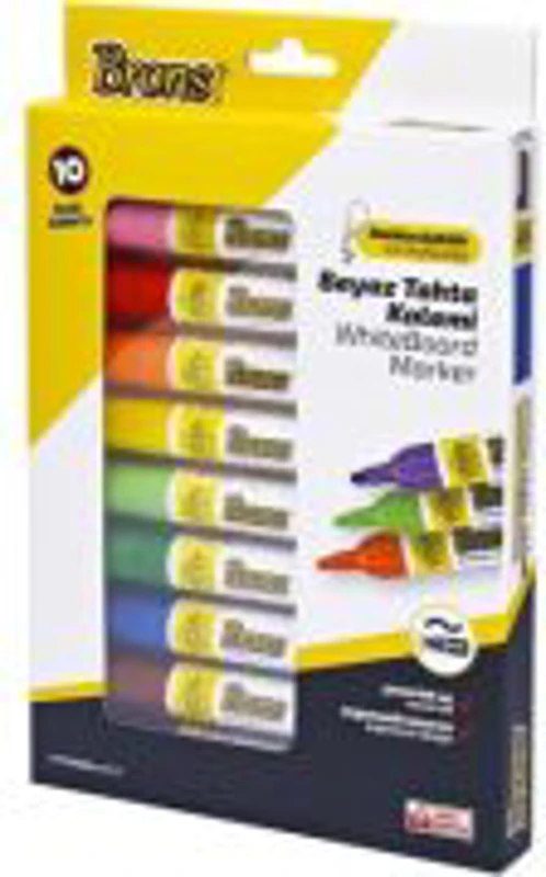 Marker tabla, varf rotund, 3. 0mm, set 10 culori, Nova BR-9511