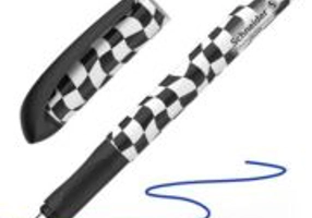 Stilou Schneider Voice STI184 / 160015 / 306642, varf M, alimentare rezerve, corp plastic patratele alb / negru