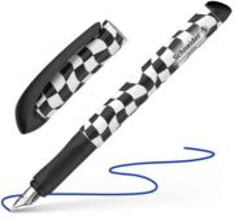 Stilou Schneider Voice STI184 / 160015 / 306642, varf M, alimentare rezerve, corp plastic patratele alb / negru