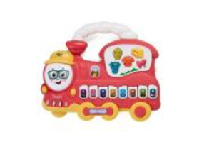 JUCARIE TRENULET CU LUMINI SI SUNETE, ROSU, MOMKI