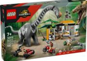 LEGO Jurassic World. Misiune de urmarire a unui Velociraptor si a unui Titanosaurus 76973, 582 piese