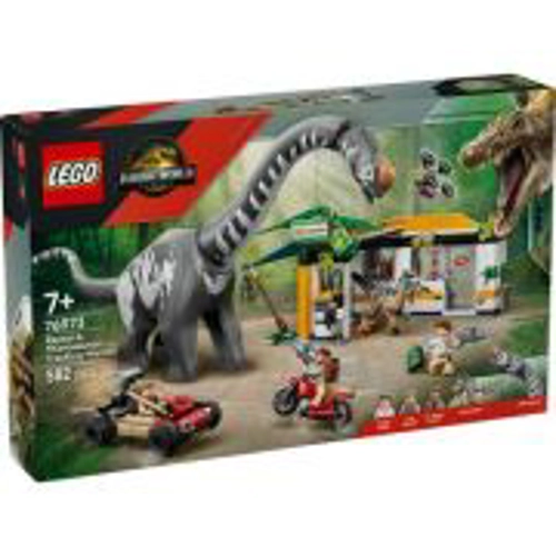 LEGO Jurassic World. Misiune de urmarire a unui Velociraptor si a unui Titanosaurus 76973, 582 piese