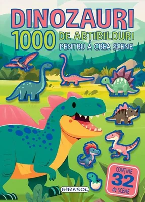 1000 de abțibilduri pentru a crea scene - Dinozauri - Paperback - *** - Girasol