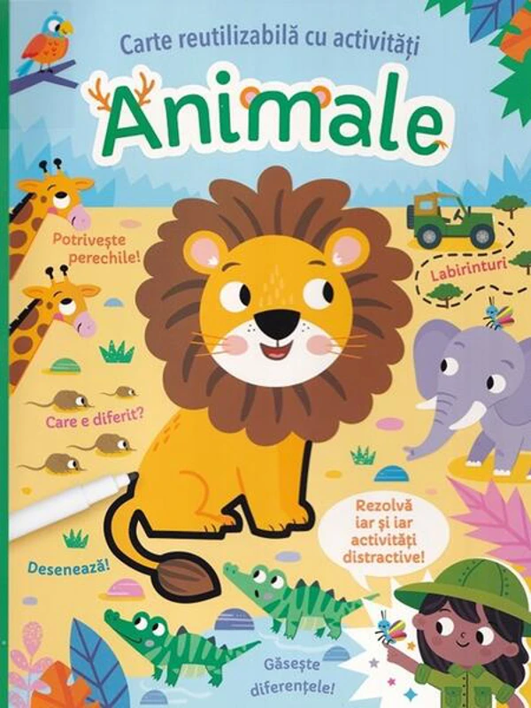Animale. Carte reutilizabilă cu activități - Paperback - *** - Flamingo
