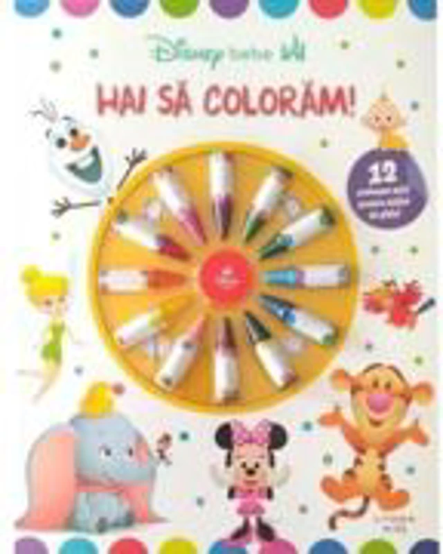 Disney bebe. Hai sa coloram! 12 creioane mici pentru maini de pitici