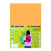 Carton colorat A4 Fabrisa, 180g/mp, portocaliu fluorescent, top 250 coli