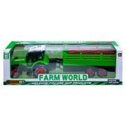 Tractor cu frictiune + remorca cu lemne