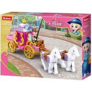 Set de constructie Girl's Dream, 139 piese, Caleasca printesei, Sluban