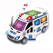 Masina politie, cu lumina si sunet, 13. 5x5. 5x7 cm